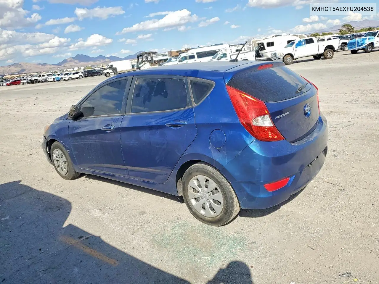 2015 HYUNDAI ACCENT VIN KMHCT5AEXFU204538 — фото 2