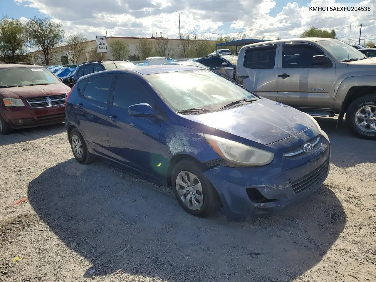 2015 HYUNDAI ACCENT VIN KMHCT5AEXFU204538 — фото 4