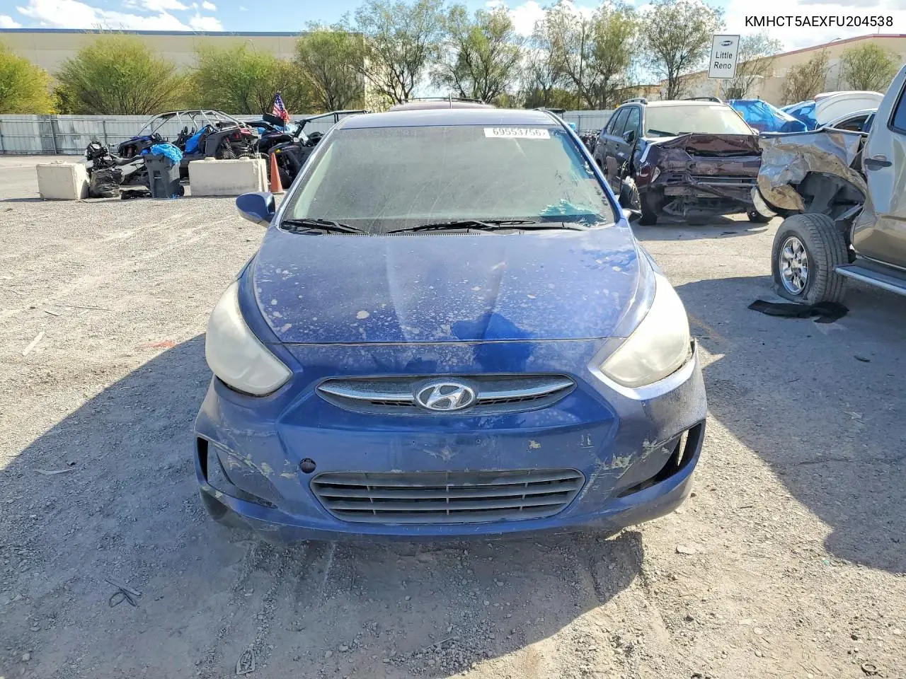 2015 HYUNDAI ACCENT VIN KMHCT5AEXFU204538 — фото 5