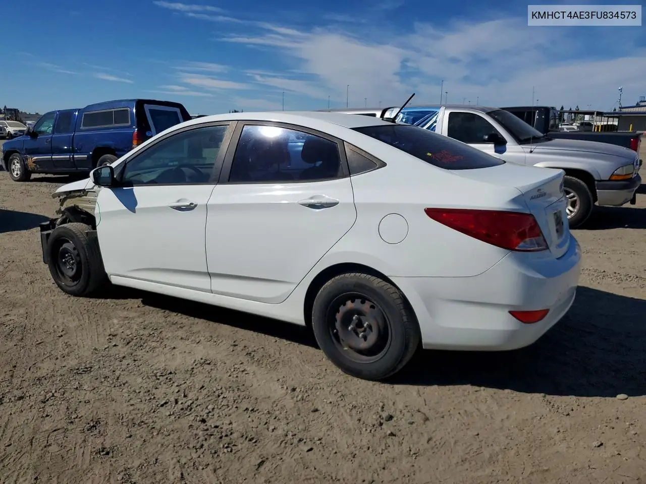 2015 HYUNDAI ACCENT VIN KMHCT4AE3FU834573 — фото 2
