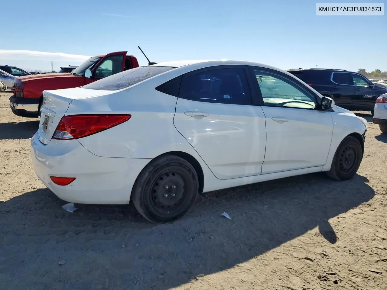 2015 HYUNDAI ACCENT VIN KMHCT4AE3FU834573 — фото 3