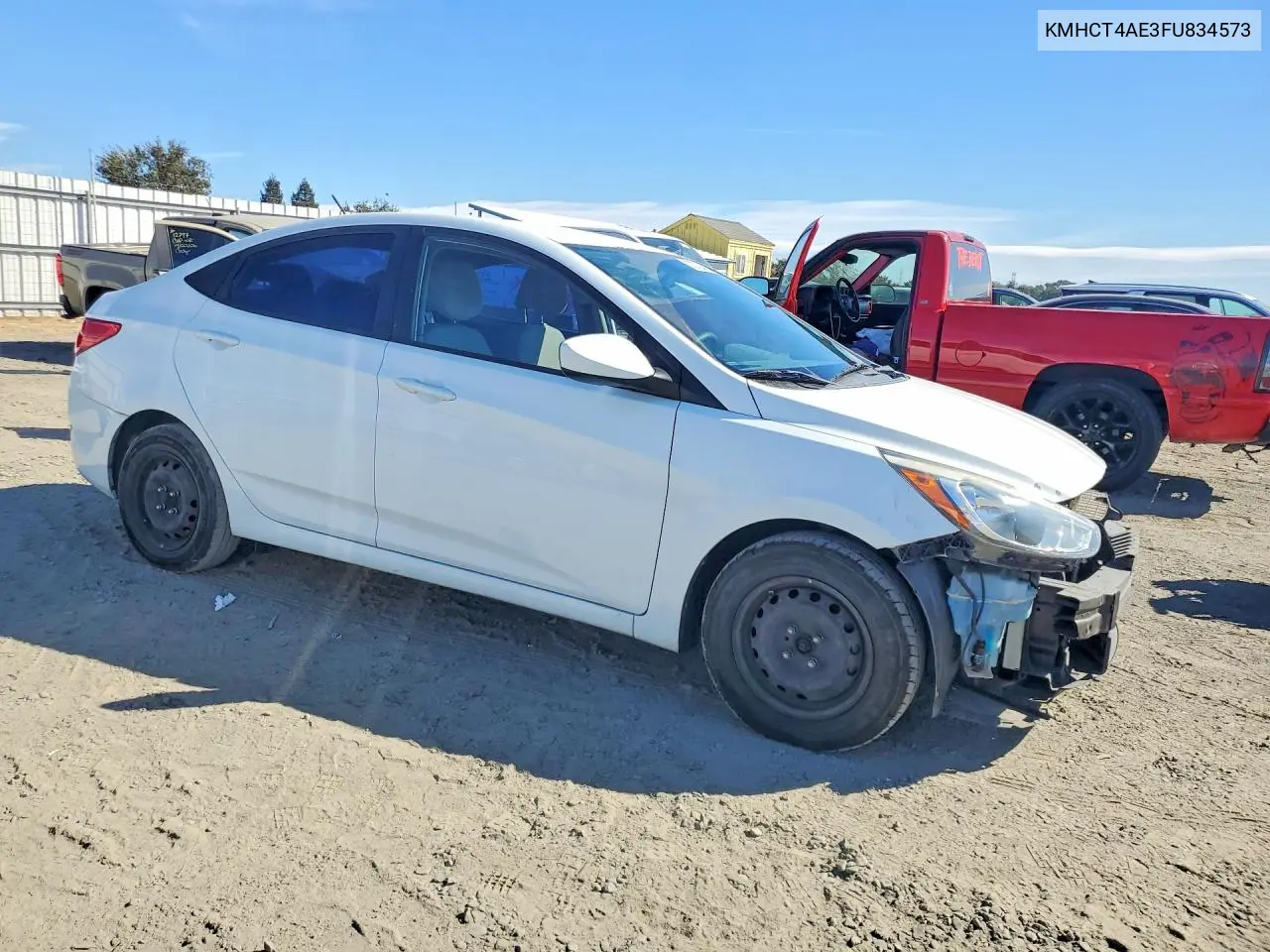 2015 HYUNDAI ACCENT VIN KMHCT4AE3FU834573 — фото 4