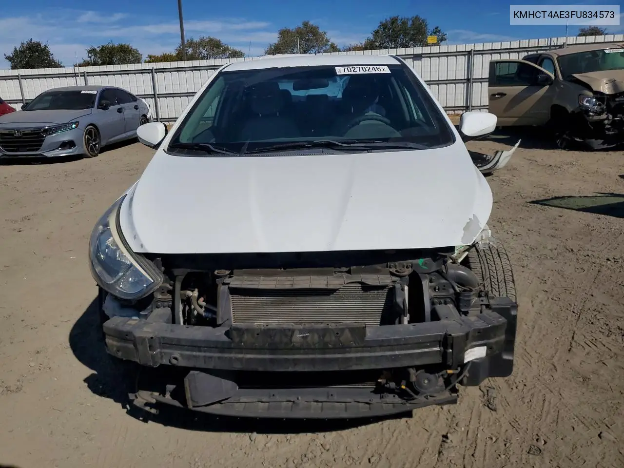 2015 HYUNDAI ACCENT VIN KMHCT4AE3FU834573 — фото 5