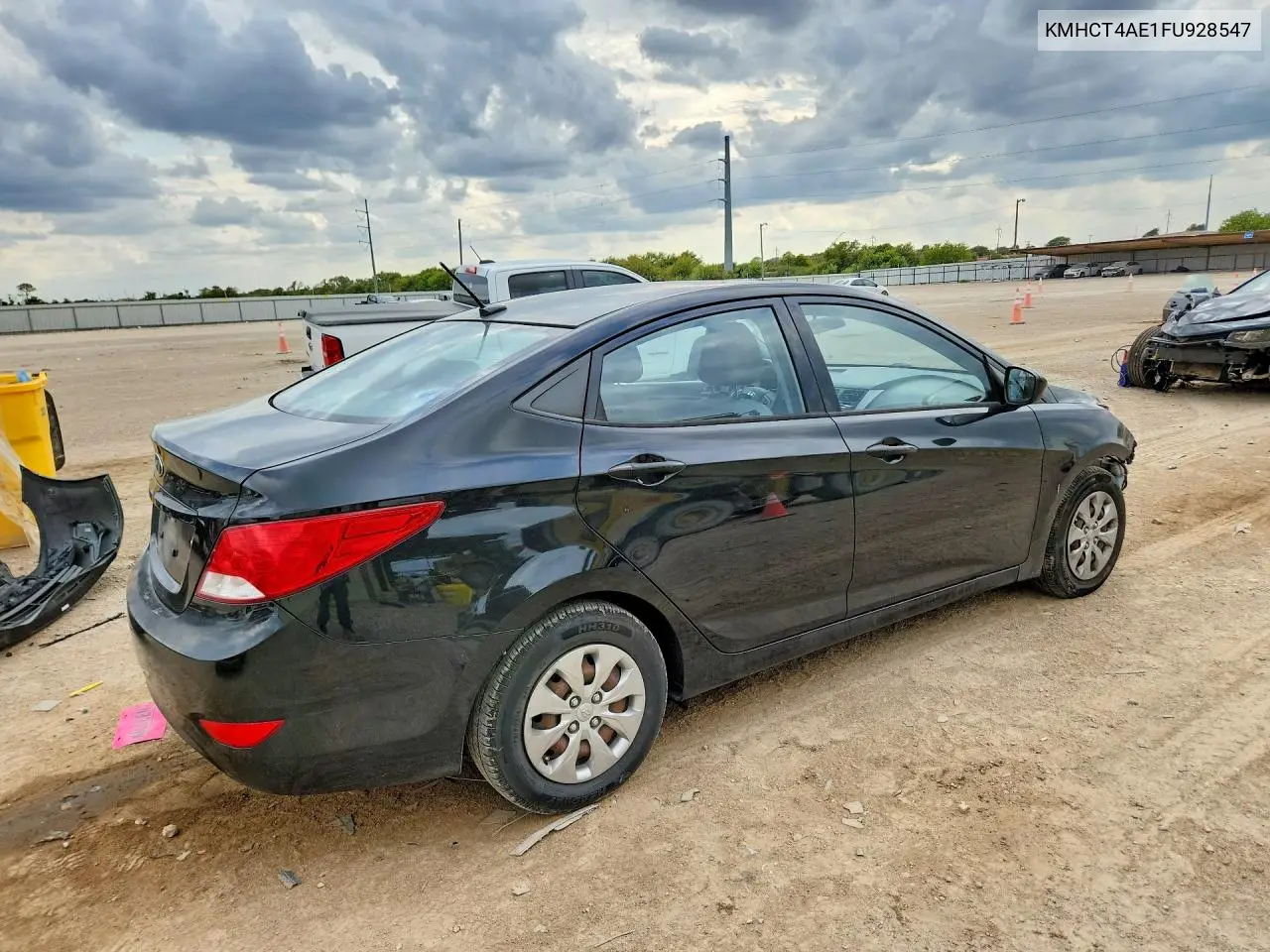 2015 HYUNDAI ACCENT VIN KMHCT4AE1FU928547 — фото 3