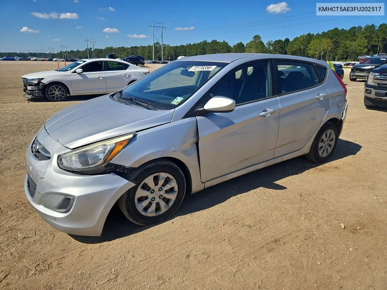 HYUNDAI ACCENT 2015, VIN KMHCT5AE3FU202517