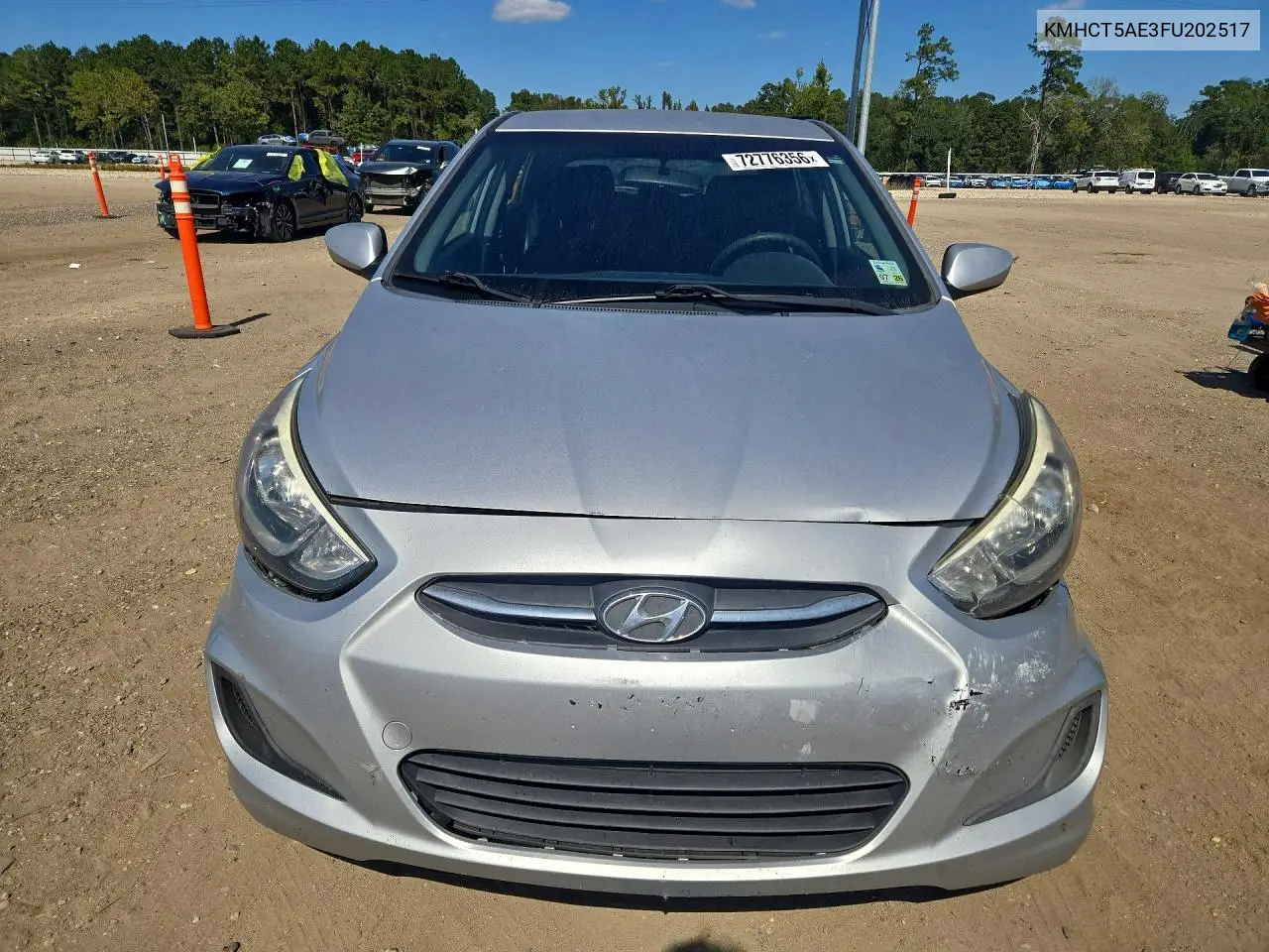 2015 HYUNDAI ACCENT VIN KMHCT5AE3FU202517 — фото 5