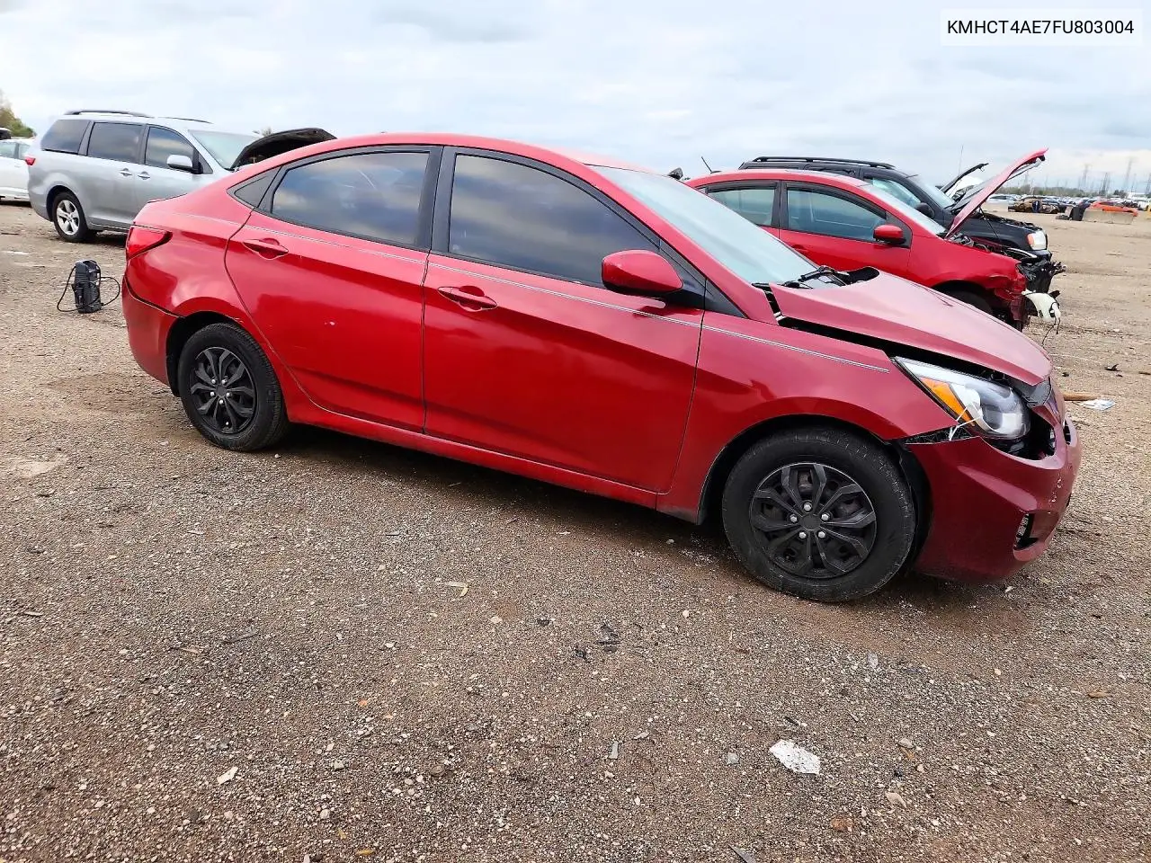 2015 HYUNDAI ACCENT VIN KMHCT4AE7FU803004 — фото 4