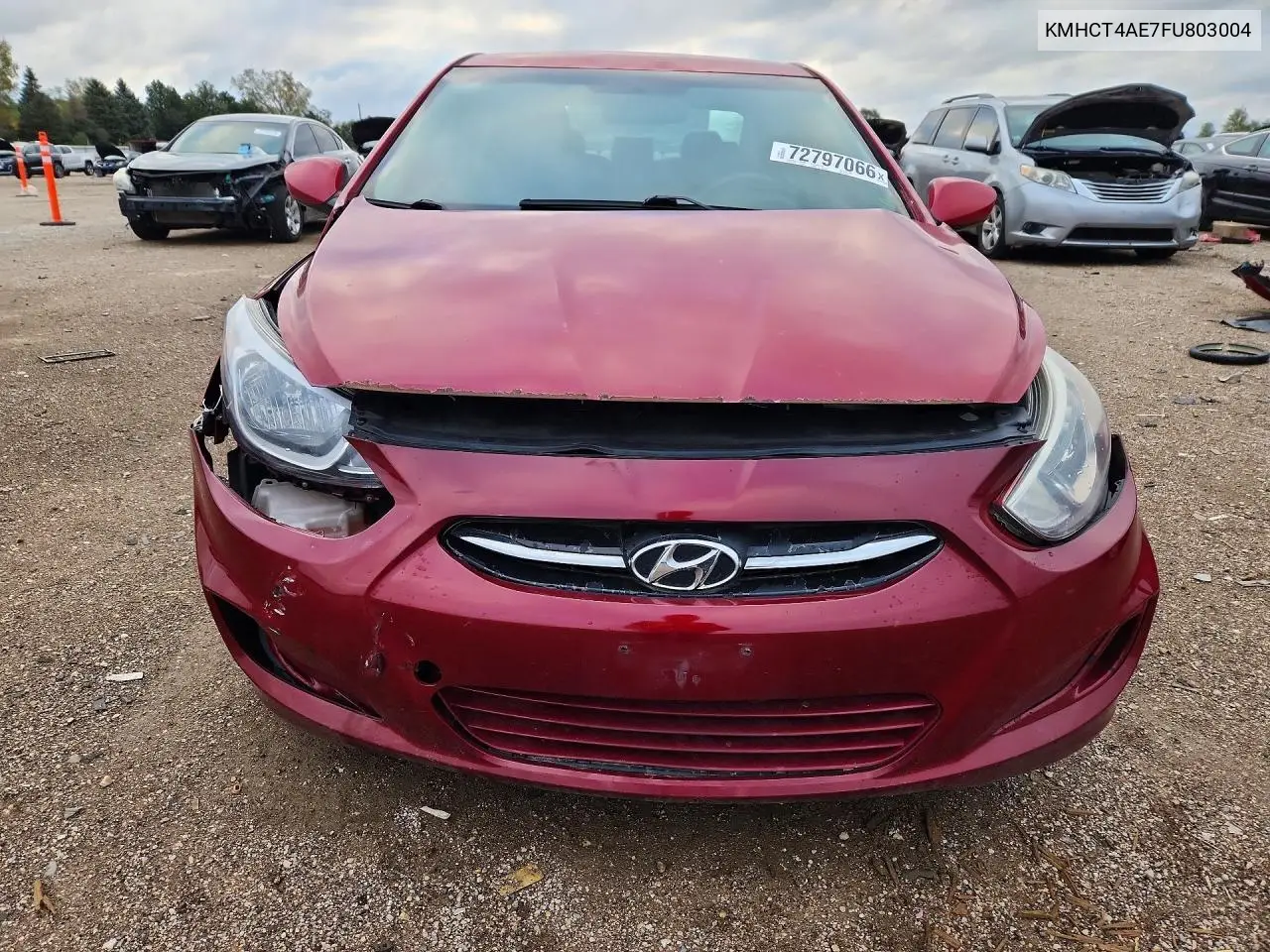 2015 HYUNDAI ACCENT VIN KMHCT4AE7FU803004 — фото 5