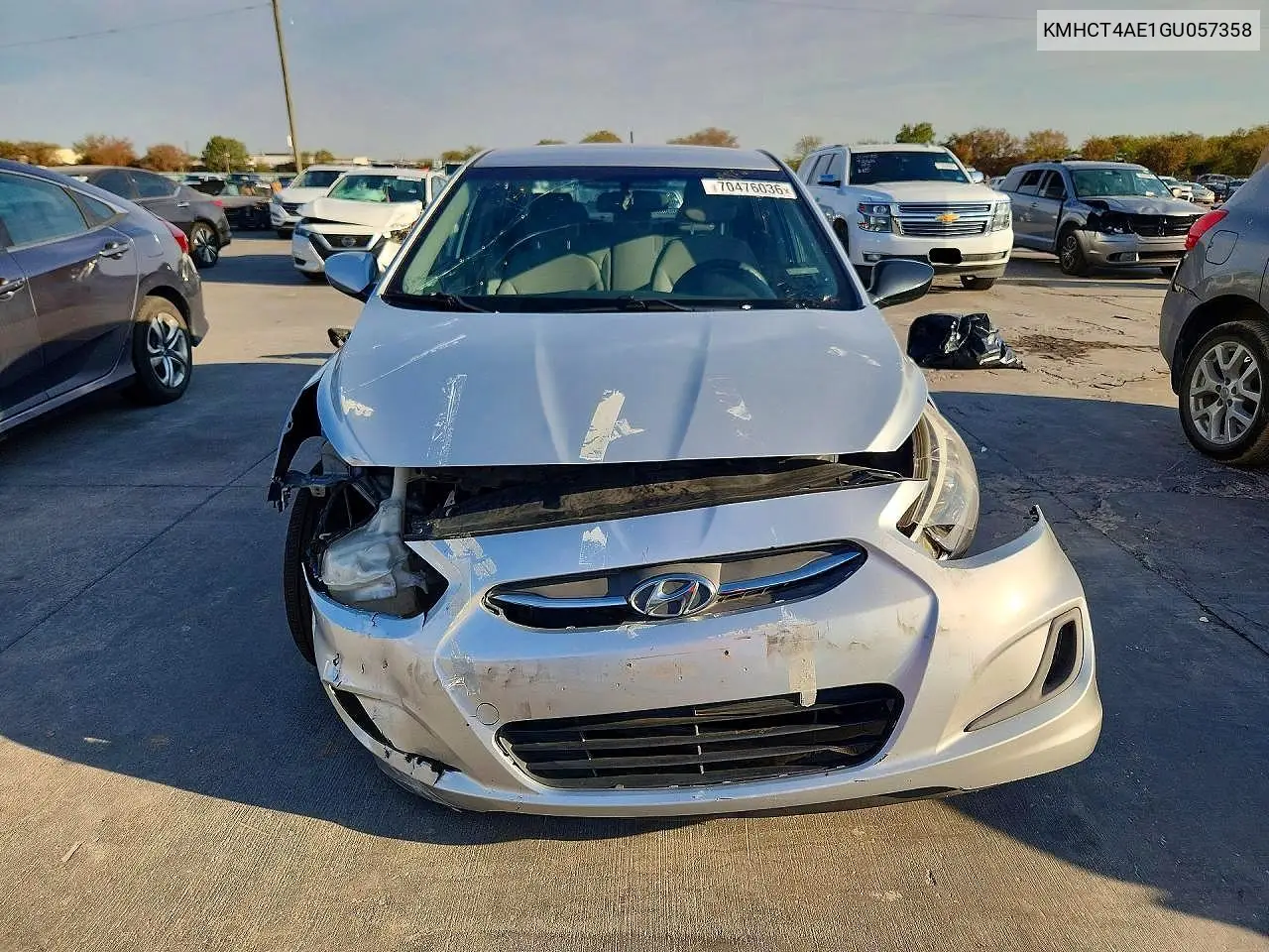 2016 HYUNDAI ACCENT VIN KMHCT4AE1GU057358 — фото 5