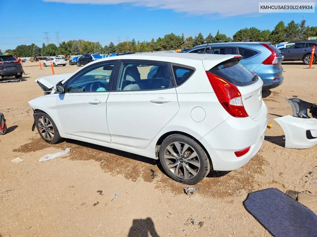 2016 HYUNDAI ACCENT VIN KMHCU5AE3GU249934 — фото 2