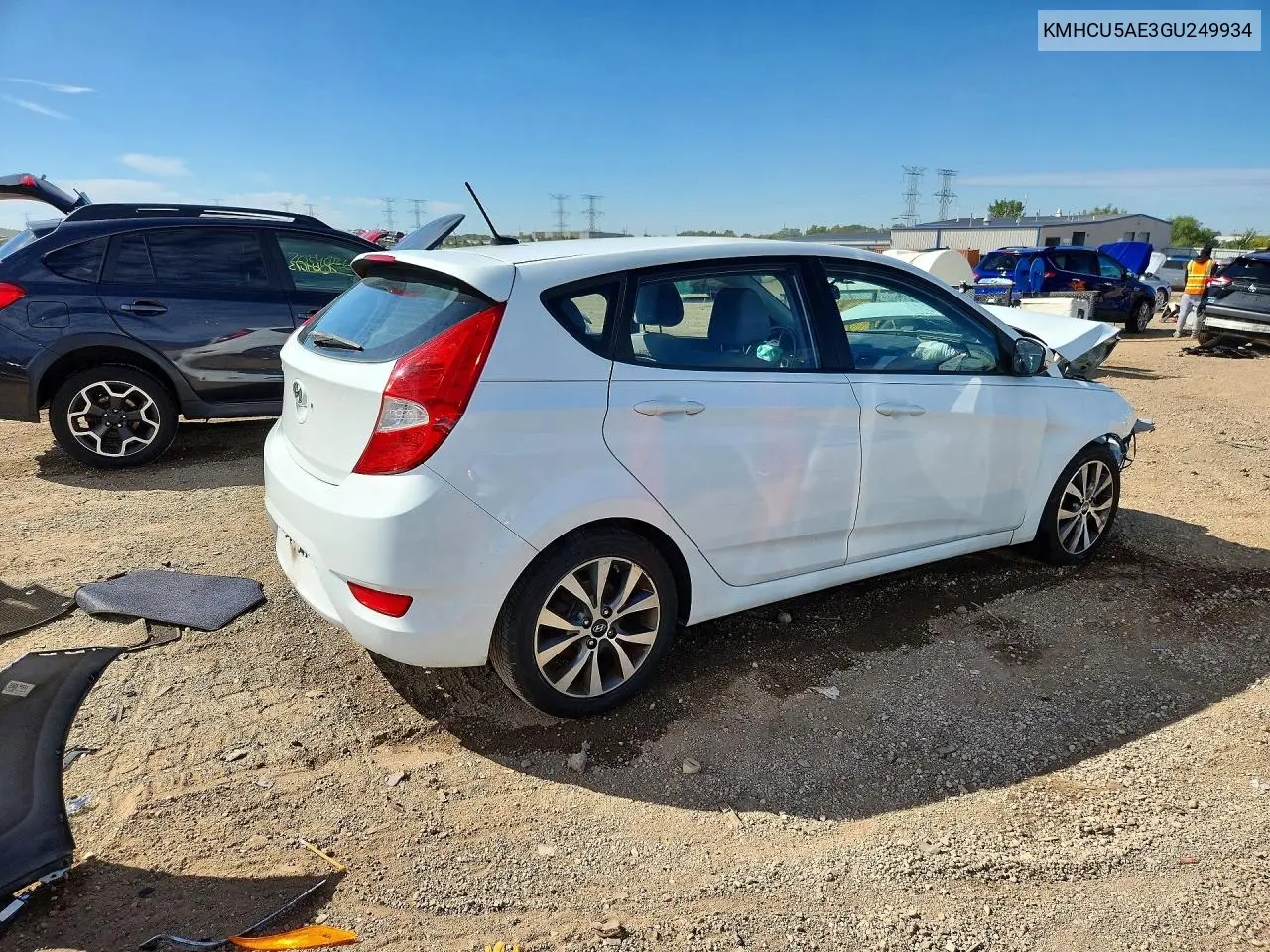 2016 HYUNDAI ACCENT VIN KMHCU5AE3GU249934 — фото 3