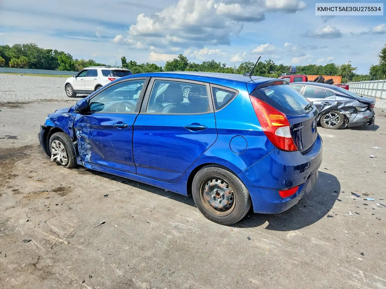 2016 HYUNDAI ACCENT VIN KMHCT5AE3GU275534 — фото 2