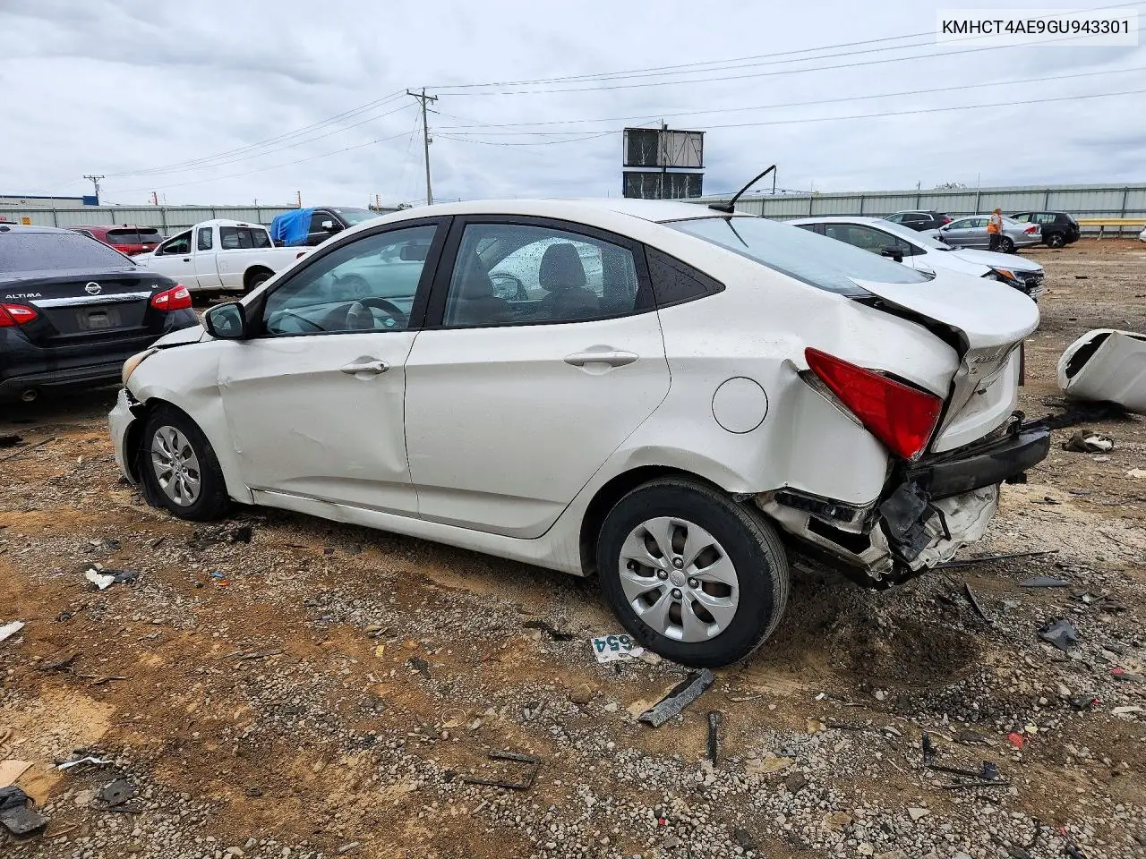 2016 HYUNDAI ACCENT VIN KMHCT4AE9GU943301 — фото 2