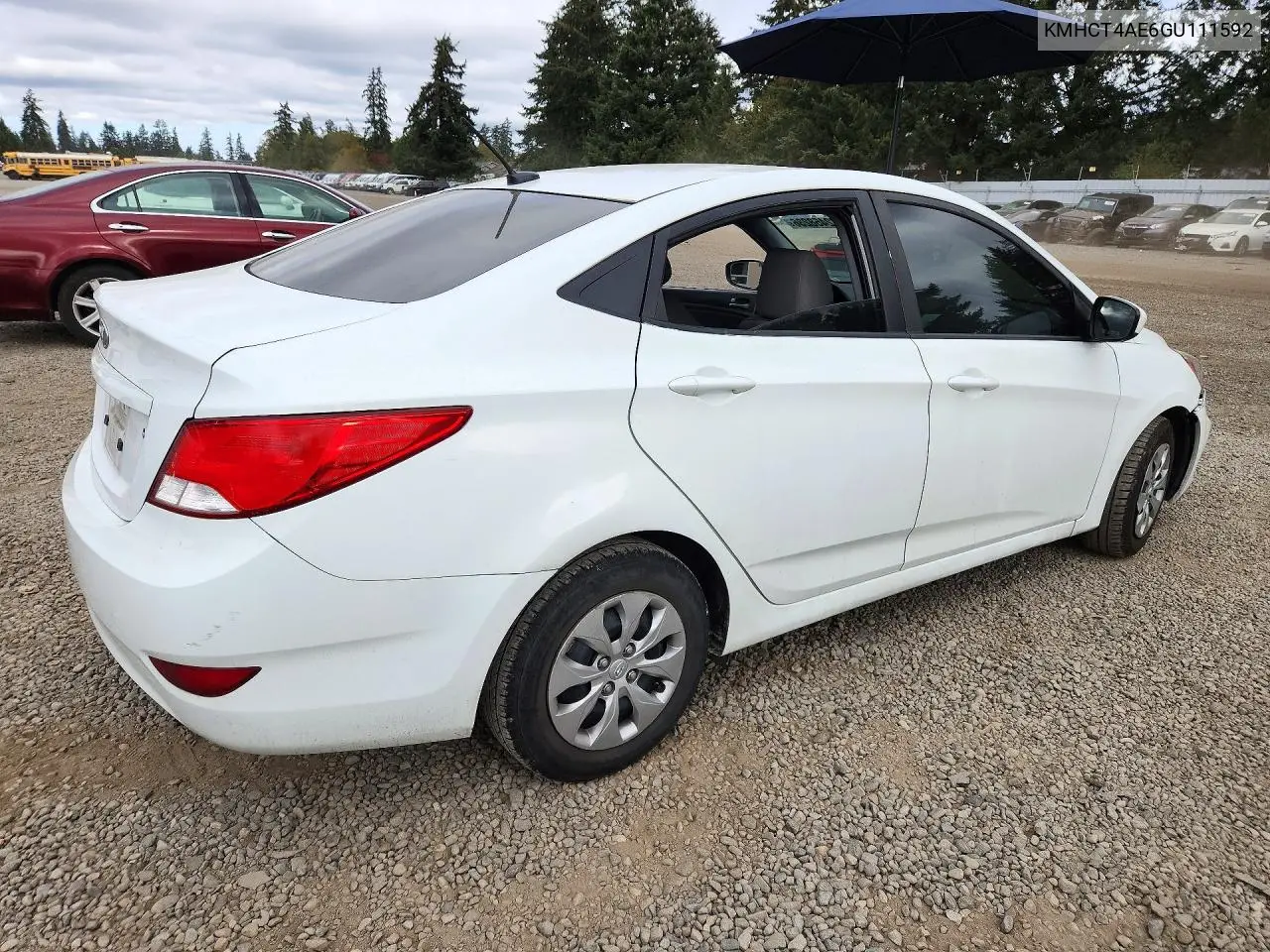 2016 HYUNDAI ACCENT VIN KMHCT4AE6GU111592 — фото 3