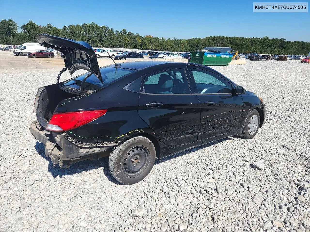 2016 HYUNDAI ACCENT VIN KMHCT4AE7GU074505 — фото 3