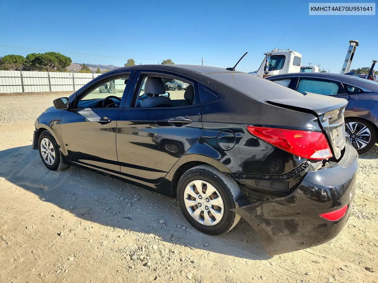 2016 HYUNDAI ACCENT VIN KMHCT4AE7GU951641 — фото 2