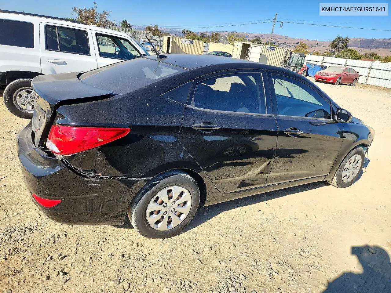 2016 HYUNDAI ACCENT VIN KMHCT4AE7GU951641 — фото 3