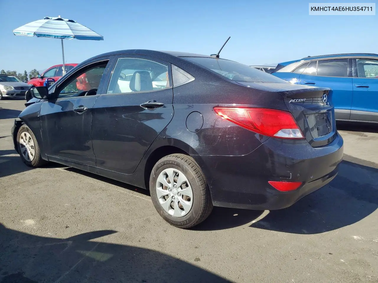 2017 HYUNDAI ACCENT VIN KMHCT4AE6HU354711 — фото 2