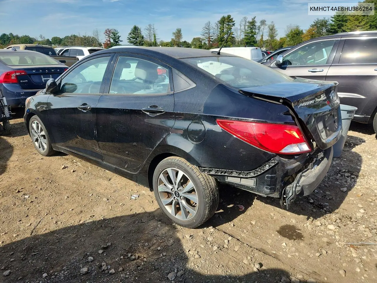 2017 HYUNDAI ACCENT VIN KMHCT4AE8HU386284 — фото 2