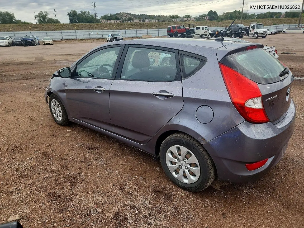 2017 HYUNDAI ACCENT VIN KMHCT5AEXHU326822 — фото 2