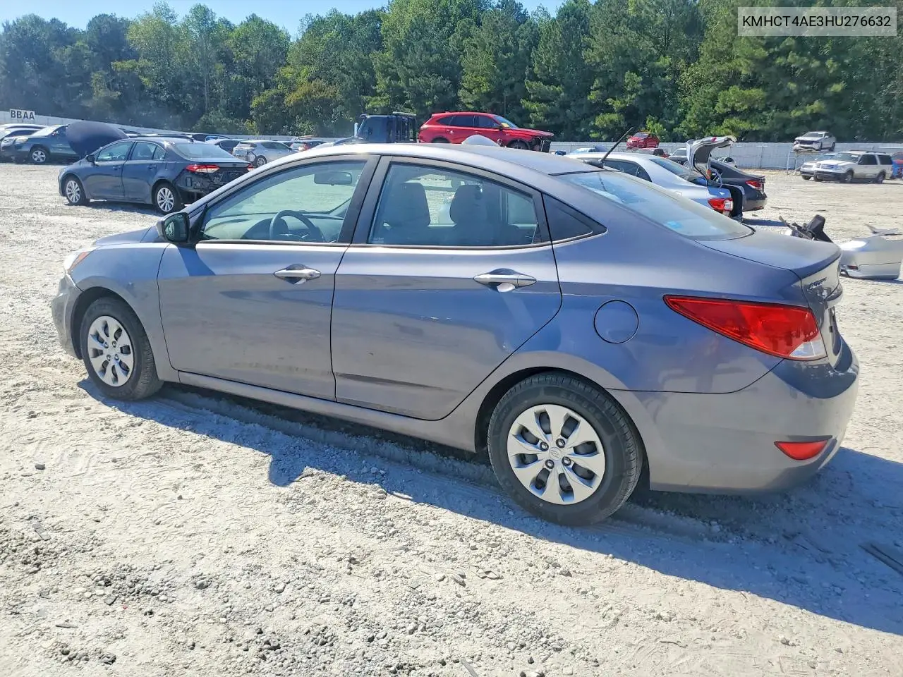 2017 HYUNDAI ACCENT VIN KMHCT4AE3HU276632 — фото 2