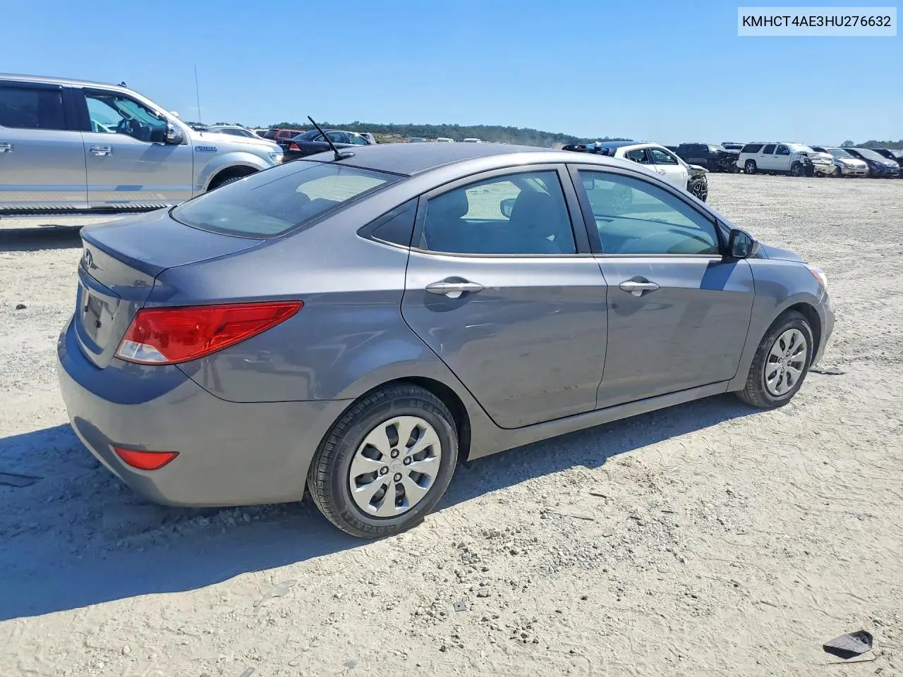 2017 HYUNDAI ACCENT VIN KMHCT4AE3HU276632 — фото 3