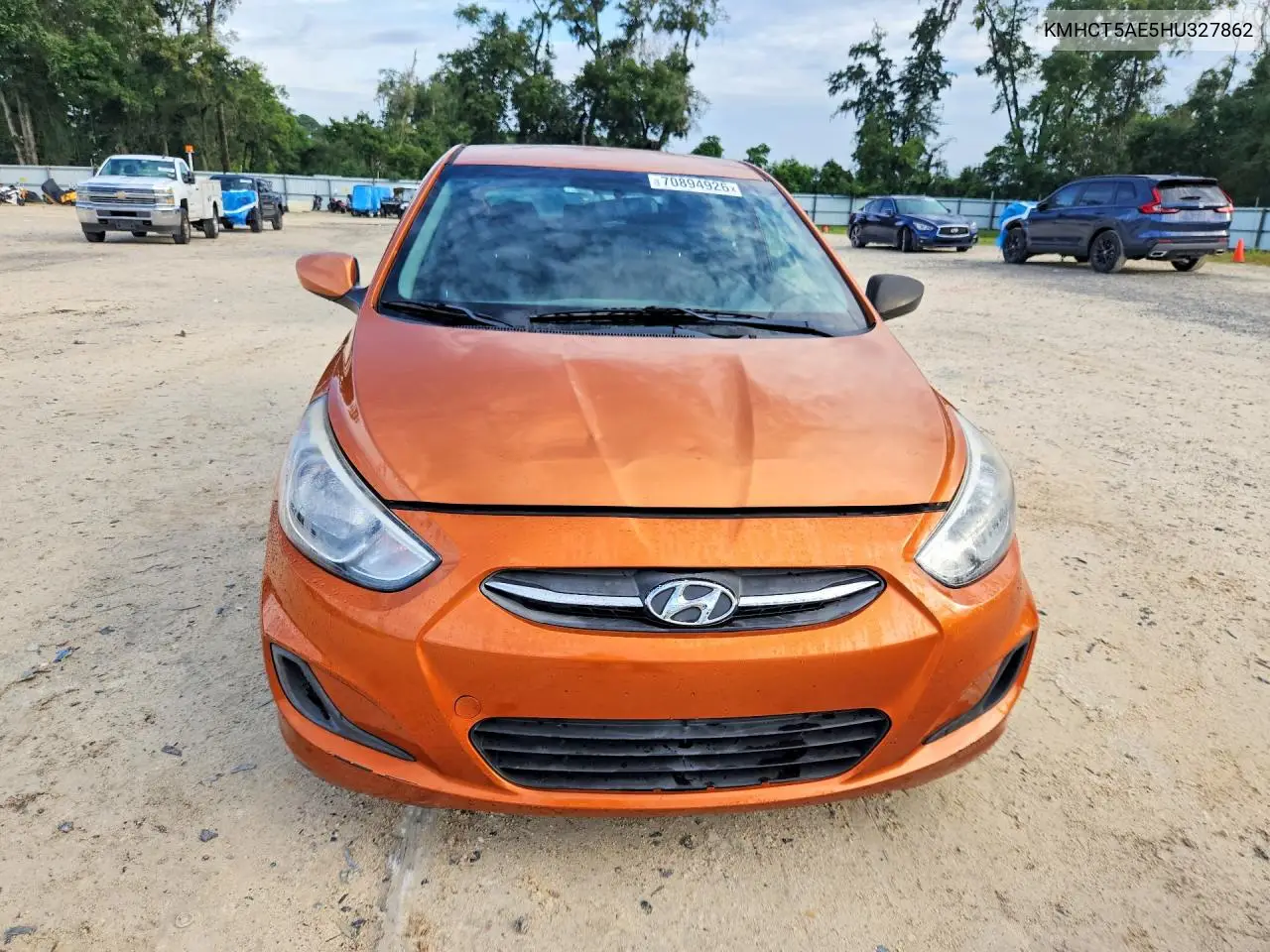 2017 HYUNDAI ACCENT VIN KMHCT5AE5HU327862 — фото 5