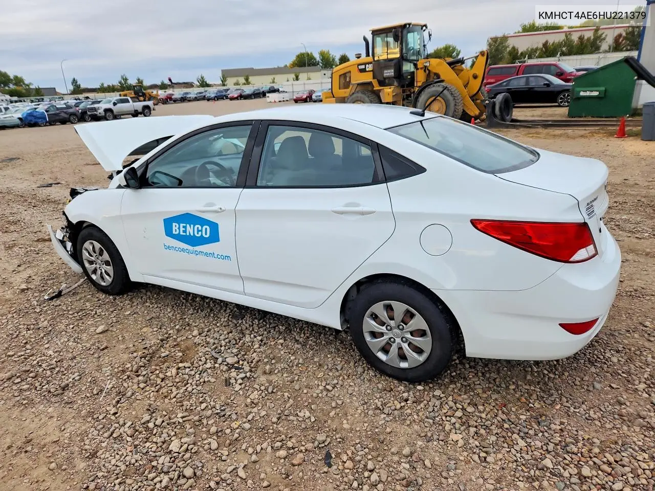 2017 HYUNDAI ACCENT VIN KMHCT4AE6HU221379 — фото 2