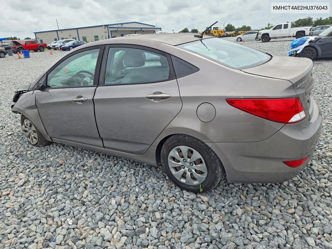 2017 HYUNDAI ACCENT VIN KMHCT4AE2HU376043 — фото 2