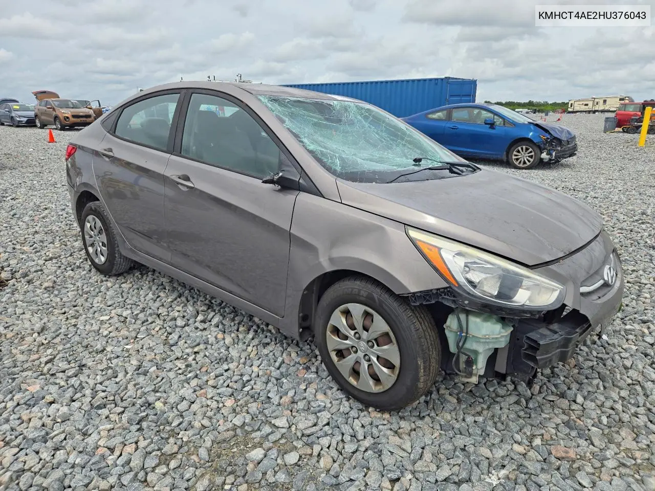 2017 HYUNDAI ACCENT VIN KMHCT4AE2HU376043 — фото 4