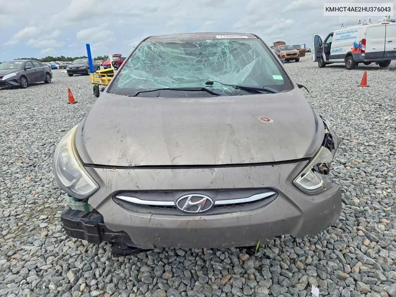 2017 HYUNDAI ACCENT VIN KMHCT4AE2HU376043 — фото 5
