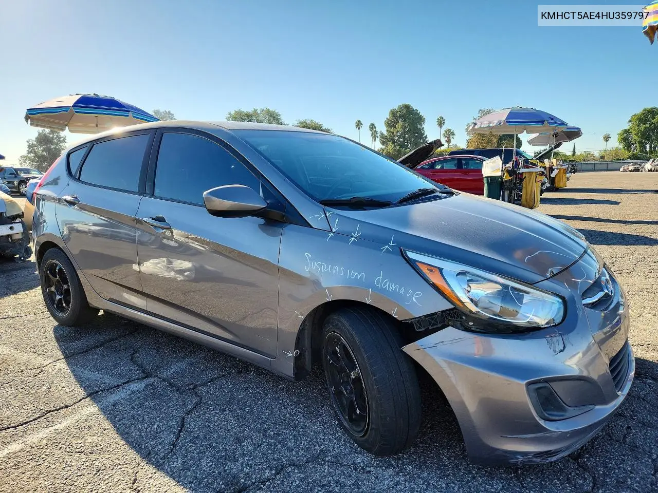 2017 HYUNDAI ACCENT VIN KMHCT5AE4HU359797 — фото 4