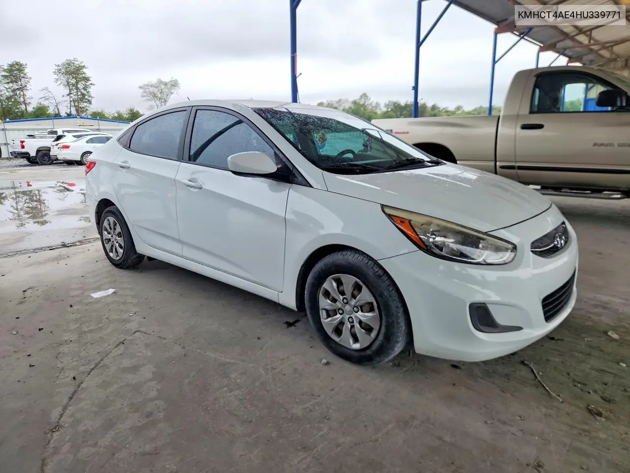 2017 HYUNDAI ACCENT VIN KMHCT4AE4HU339771 — фото 4