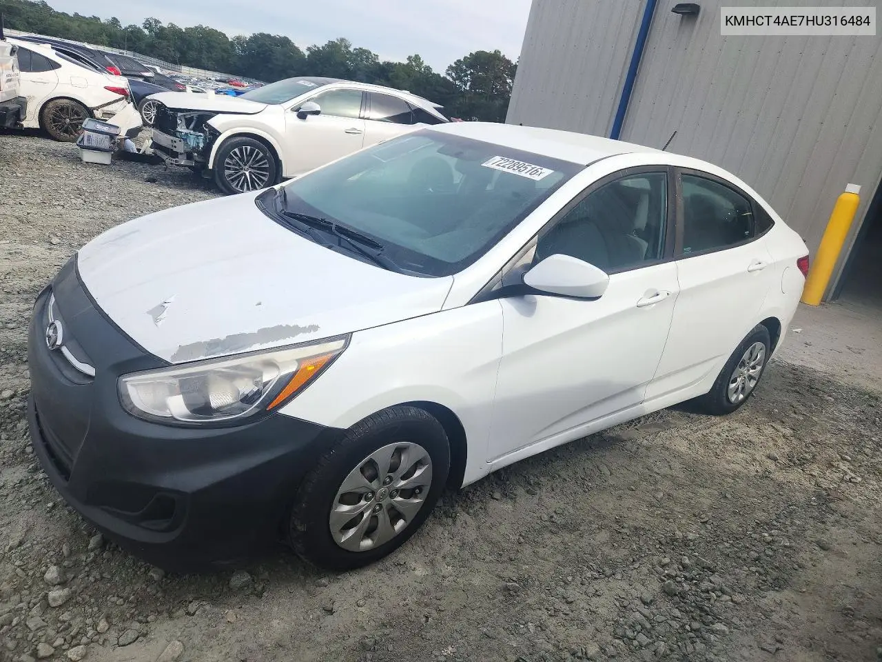 HYUNDAI ACCENT 2017, VIN KMHCT4AE7HU316484
