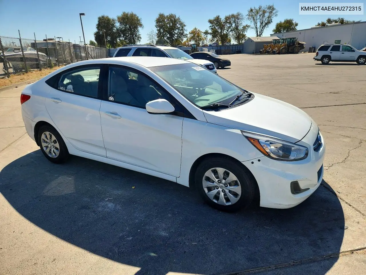 2017 HYUNDAI ACCENT VIN KMHCT4AE4HU272315 — фото 4