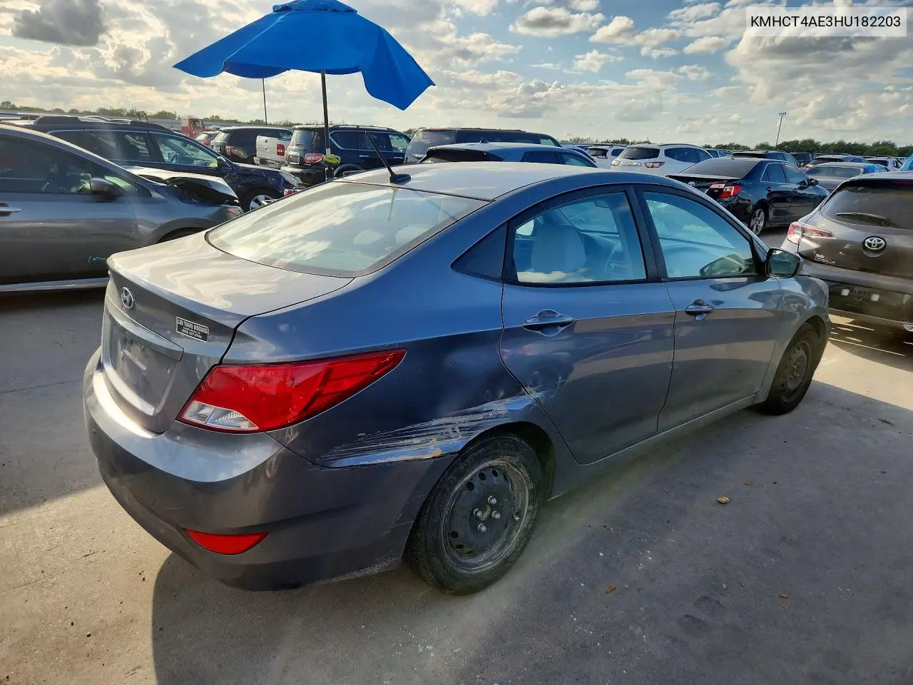 2017 HYUNDAI ACCENT VIN KMHCT4AE3HU182203 — фото 3