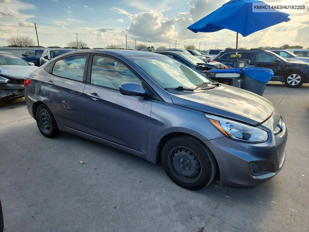 2017 HYUNDAI ACCENT VIN KMHCT4AE3HU182203 — фото 4