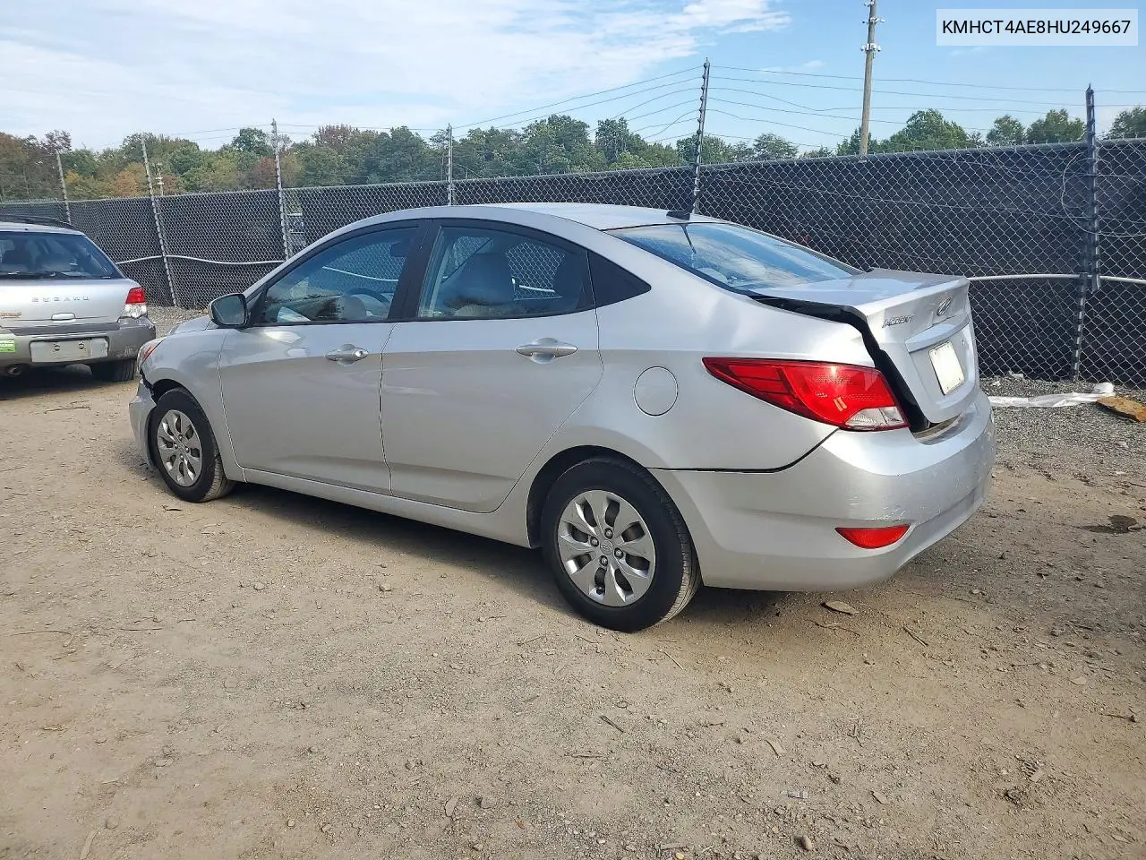 2017 HYUNDAI ACCENT VIN KMHCT4AE8HU249667 — фото 2