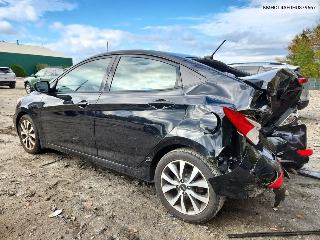 2017 HYUNDAI ACCENT VIN KMHCT4AE0HU379667 — фото 2