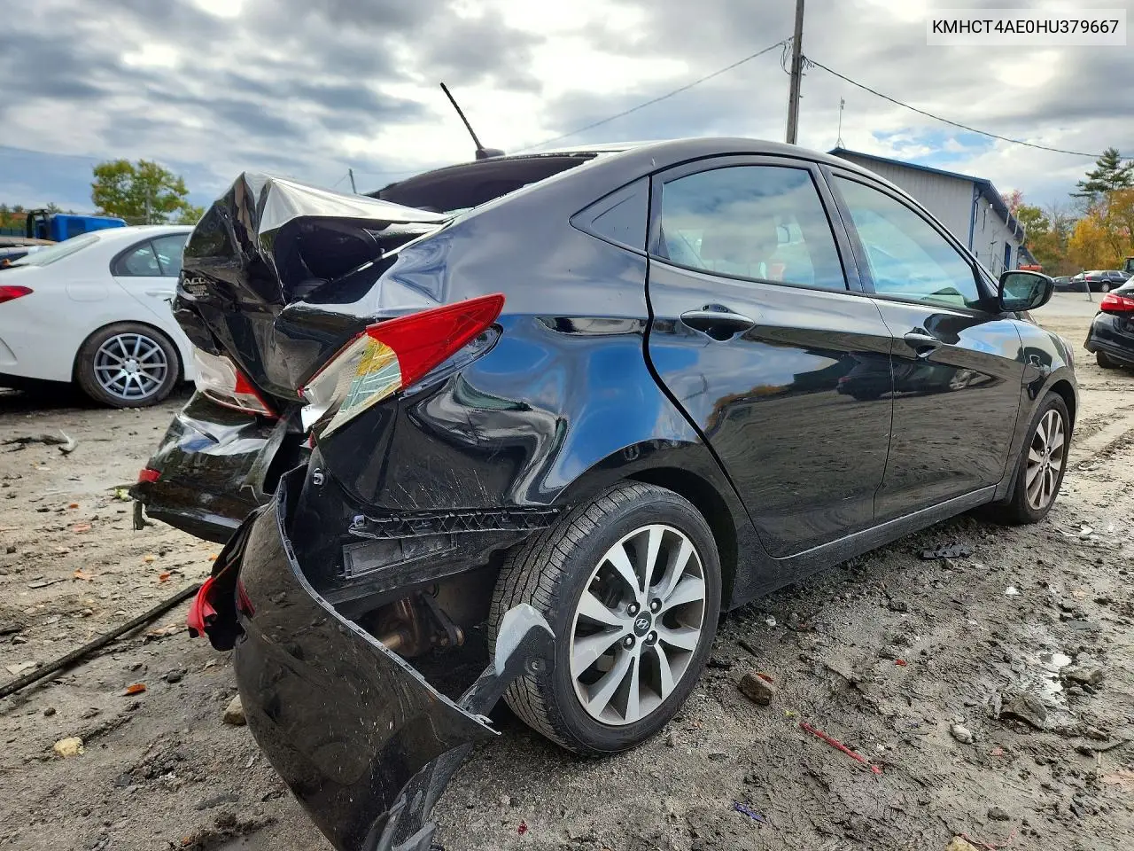 2017 HYUNDAI ACCENT VIN KMHCT4AE0HU379667 — фото 3