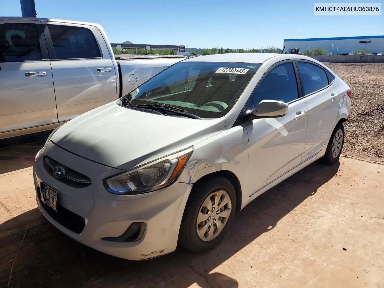 HYUNDAI ACCENT 2017, VIN KMHCT4AE6HU363876