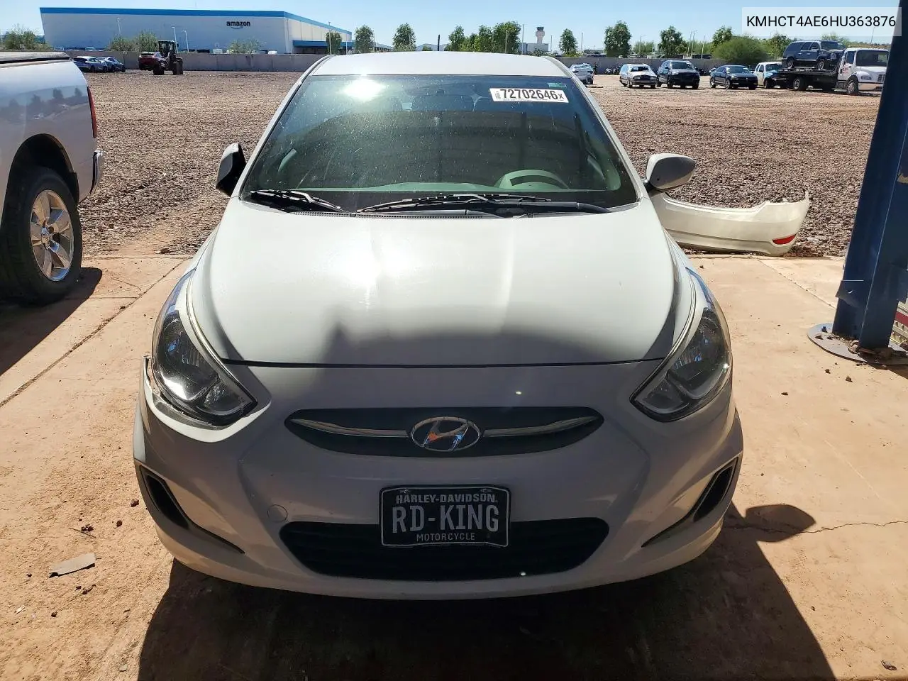 2017 HYUNDAI ACCENT VIN KMHCT4AE6HU363876 — фото 5
