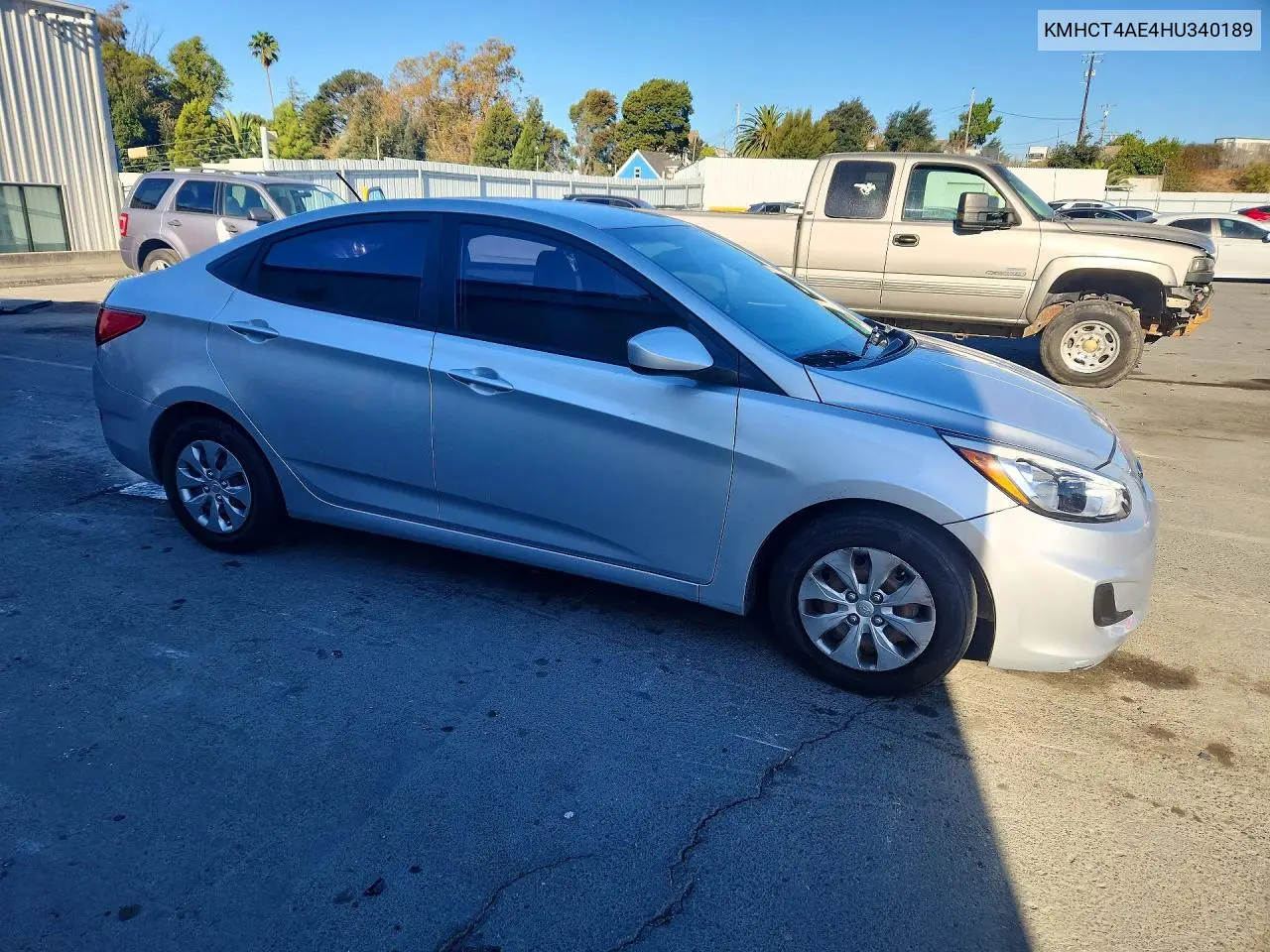 2017 HYUNDAI ACCENT VIN KMHCT4AE4HU340189 — фото 4