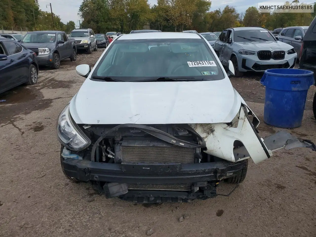2017 HYUNDAI ACCENT VIN KMHCT5AEXHU318185 — фото 5