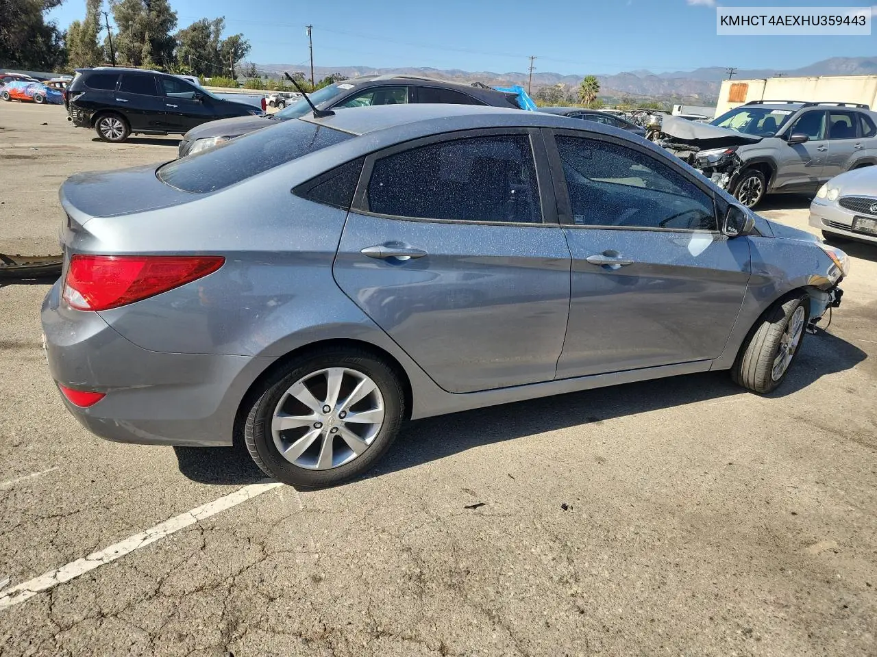 2017 HYUNDAI ACCENT VIN KMHCT4AEXHU359443 — фото 3