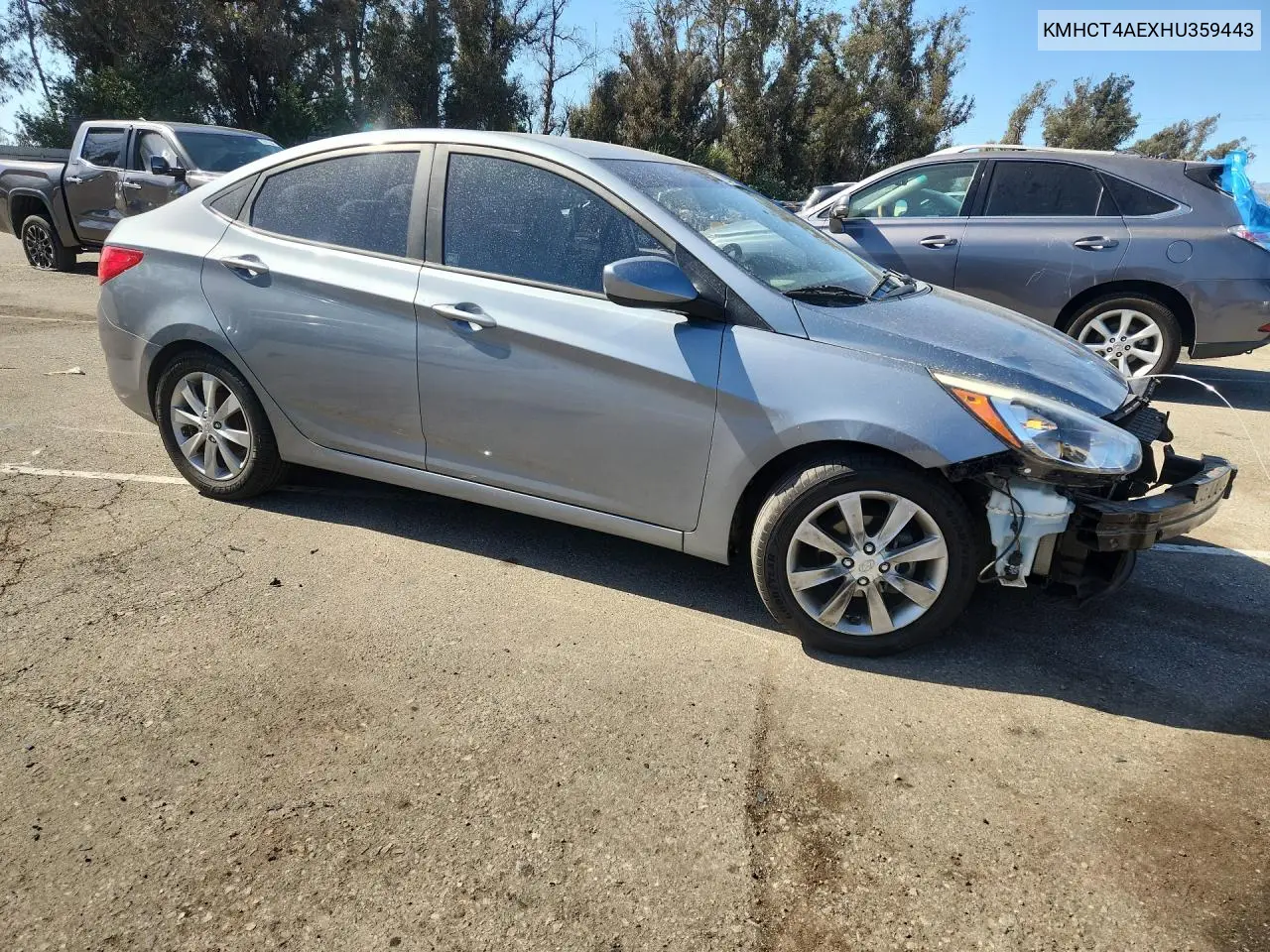 2017 HYUNDAI ACCENT VIN KMHCT4AEXHU359443 — фото 4