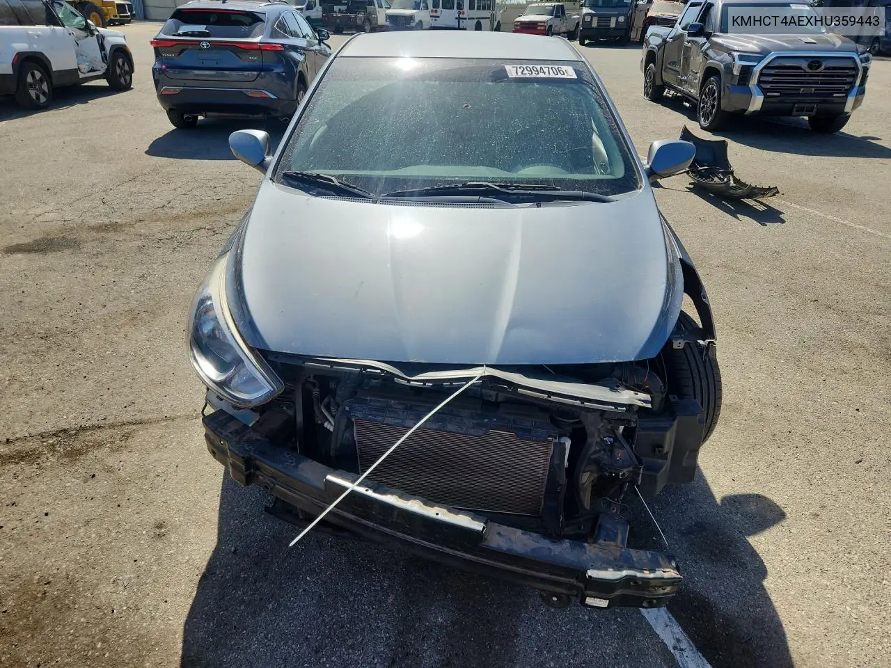 2017 HYUNDAI ACCENT VIN KMHCT4AEXHU359443 — фото 5