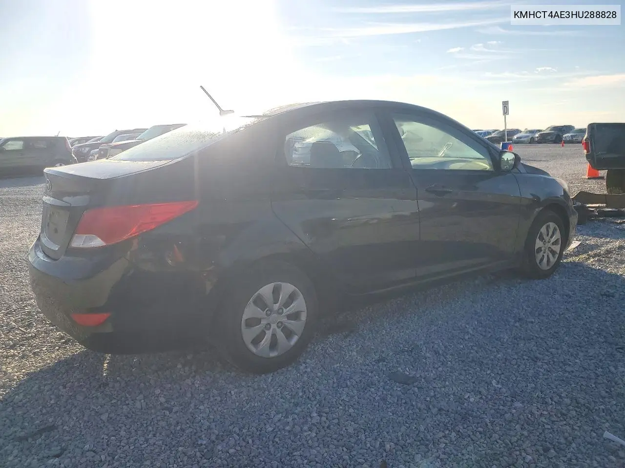 2017 HYUNDAI ACCENT VIN KMHCT4AE3HU288828 — фото 3