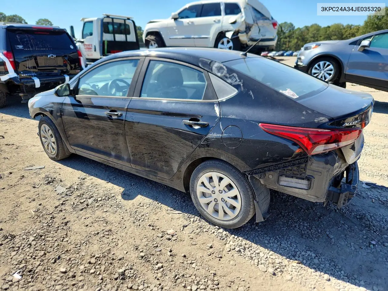 2018 HYUNDAI ACCENT VIN 3KPC24A34JE035320 — фото 2