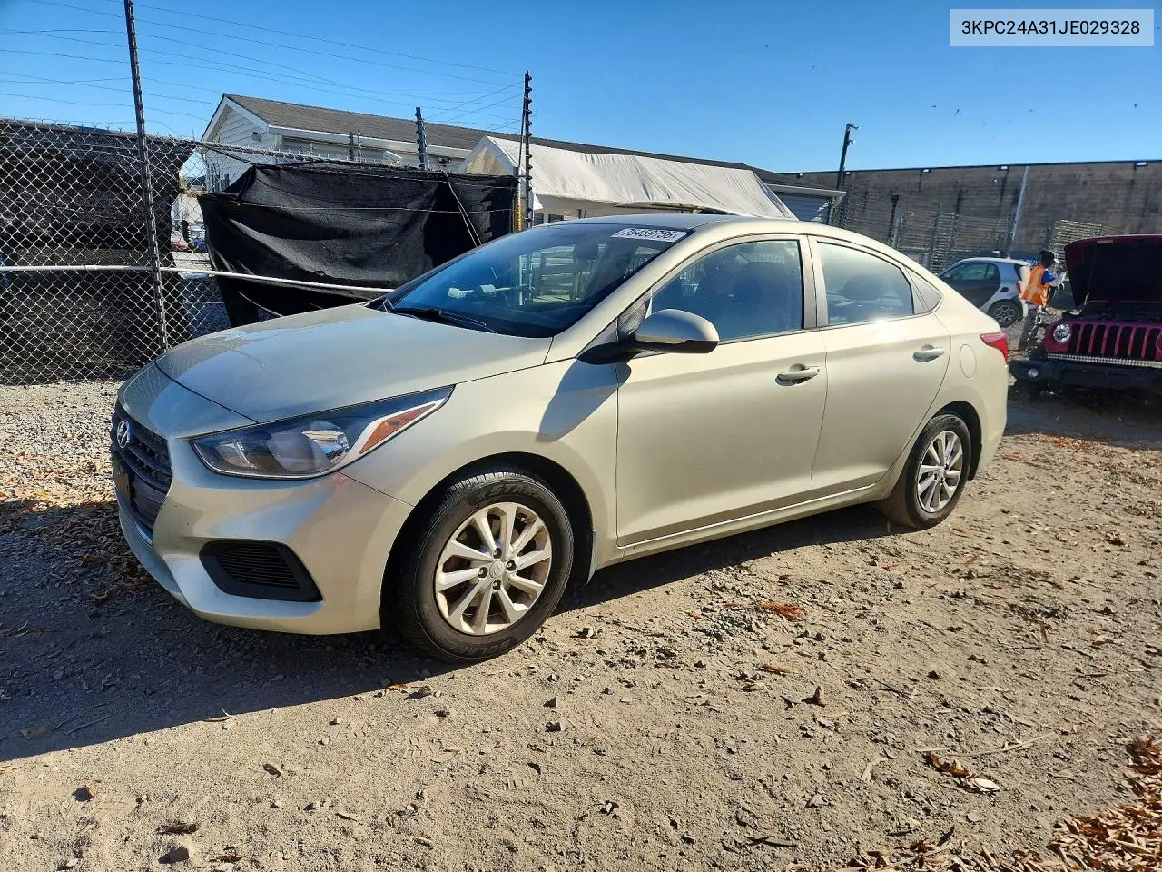 HYUNDAI ACCENT 2018, VIN 3KPC24A31JE029328